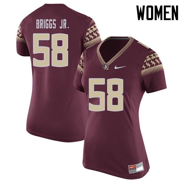 Women #58 Dennis Briggs Jr. Florida State Seminoles College Football Jerseys Sale-Garent